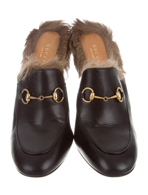 gucci fur lined mules